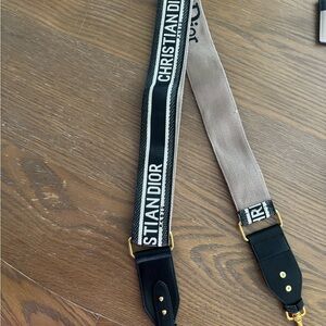 christian dior bag strap - black/beige